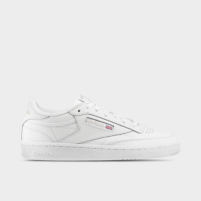 Right view of Women's Reebok Club C 85 Casual Shoes in White/Light Grey Click to zoom