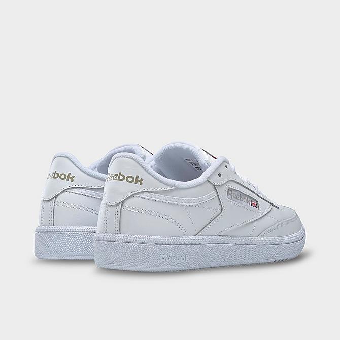 Left view of Women's Reebok Club C 85 Casual Shoes in White/Light Grey Click to zoom
