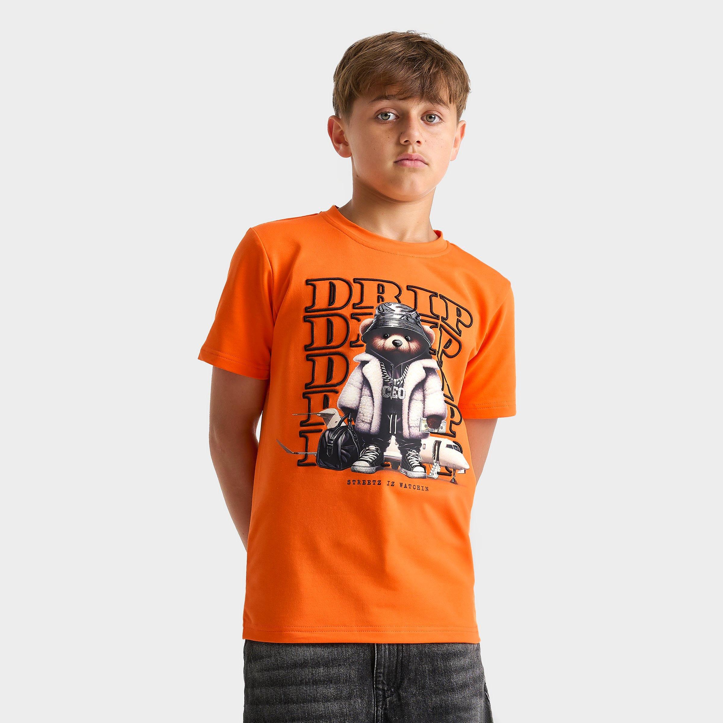 Big Kids' Streetz Iz Watchin Drip Teddy T-Shirt | Finish Line