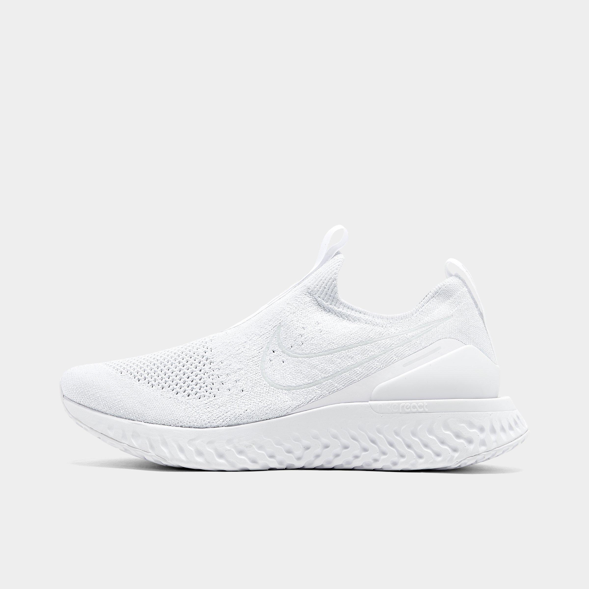 epic phantom react flyknit triple white