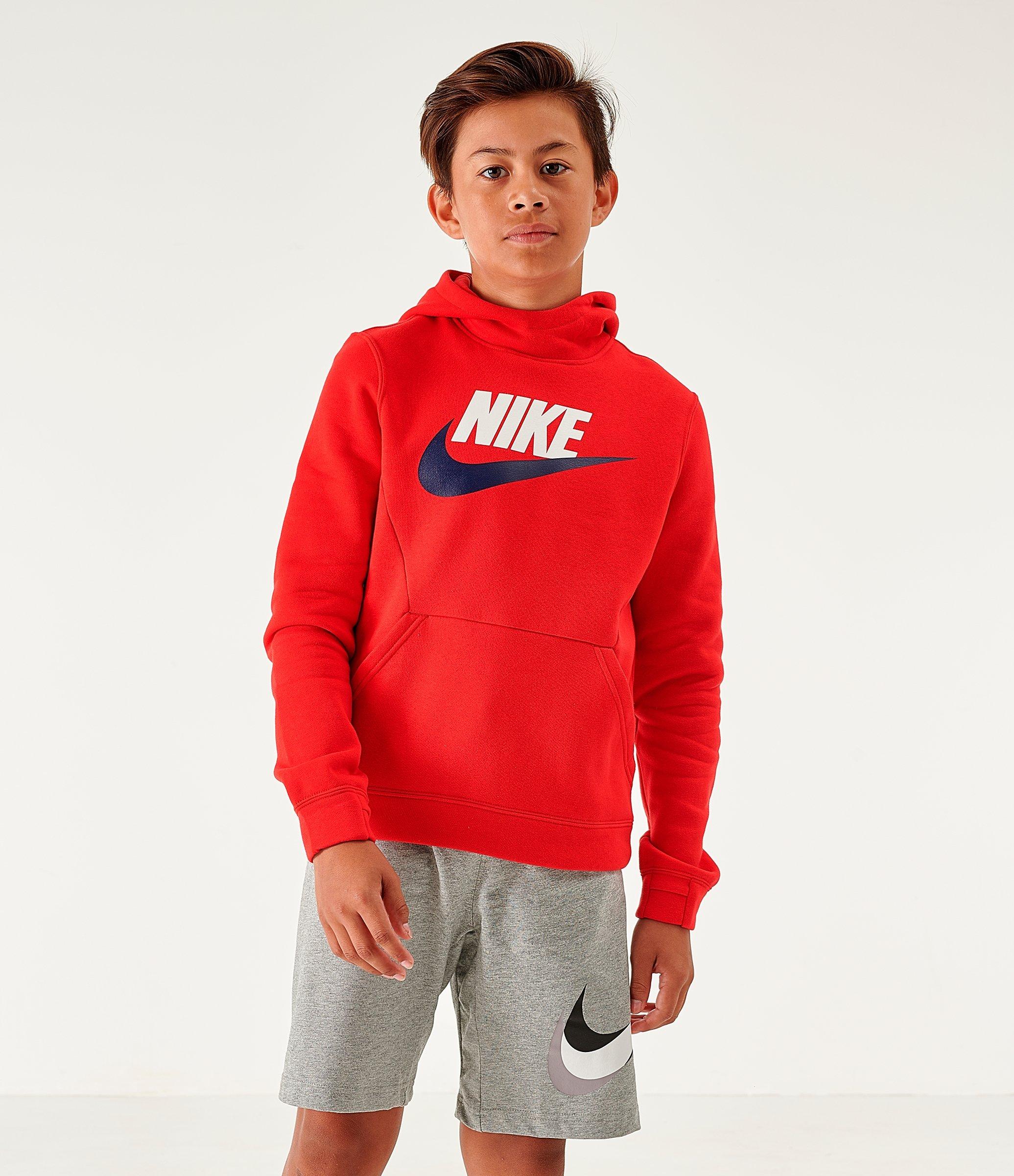 nike sportswear club fleece hoodie red