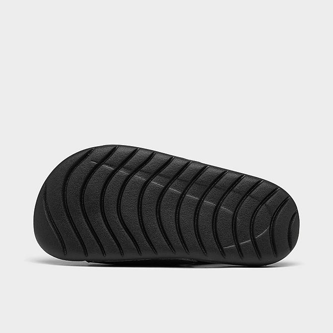 Bottom view of Boys' Toddler Nike Kawa Slide Sandals in Black/White Click to zoom