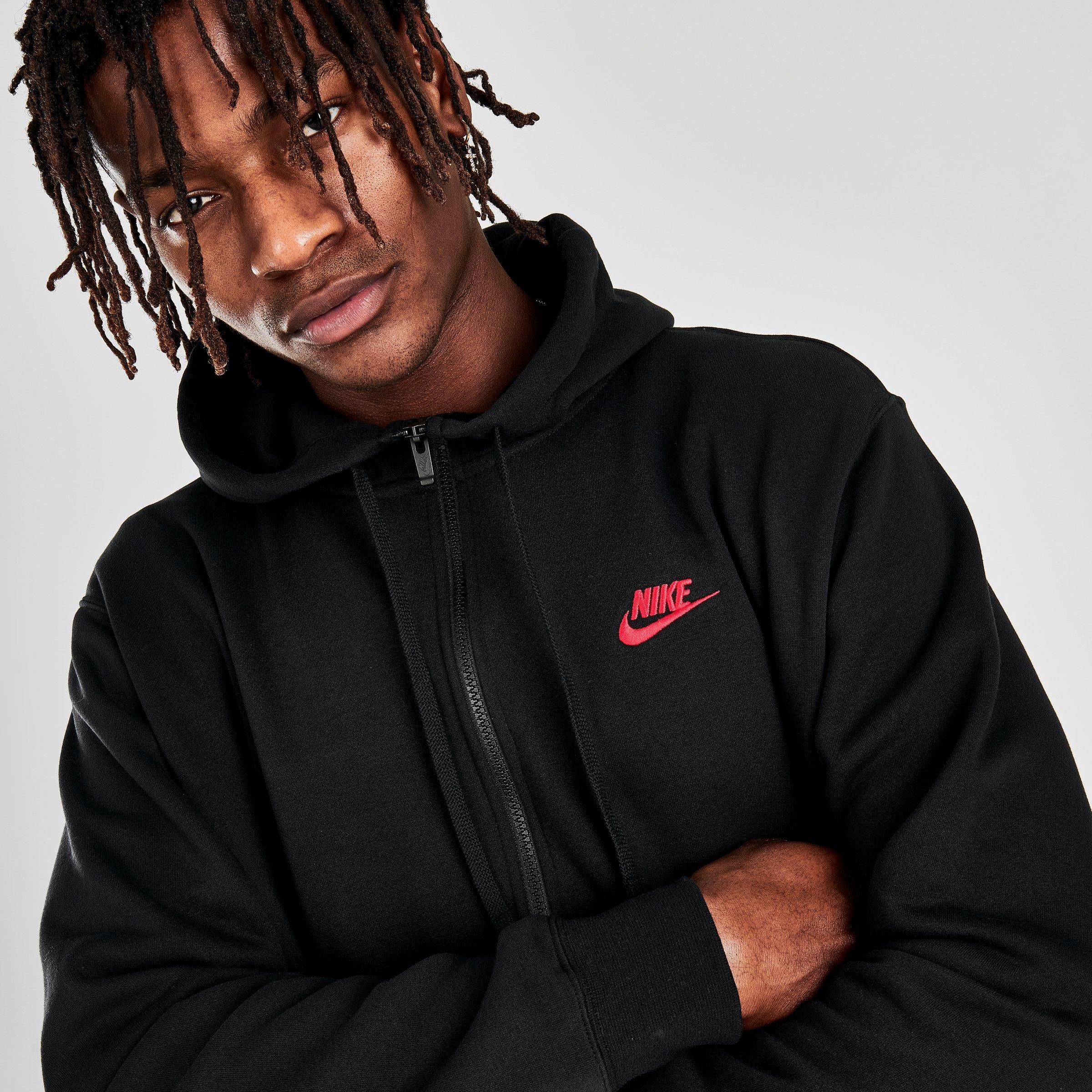 red nike sportswear club fleece