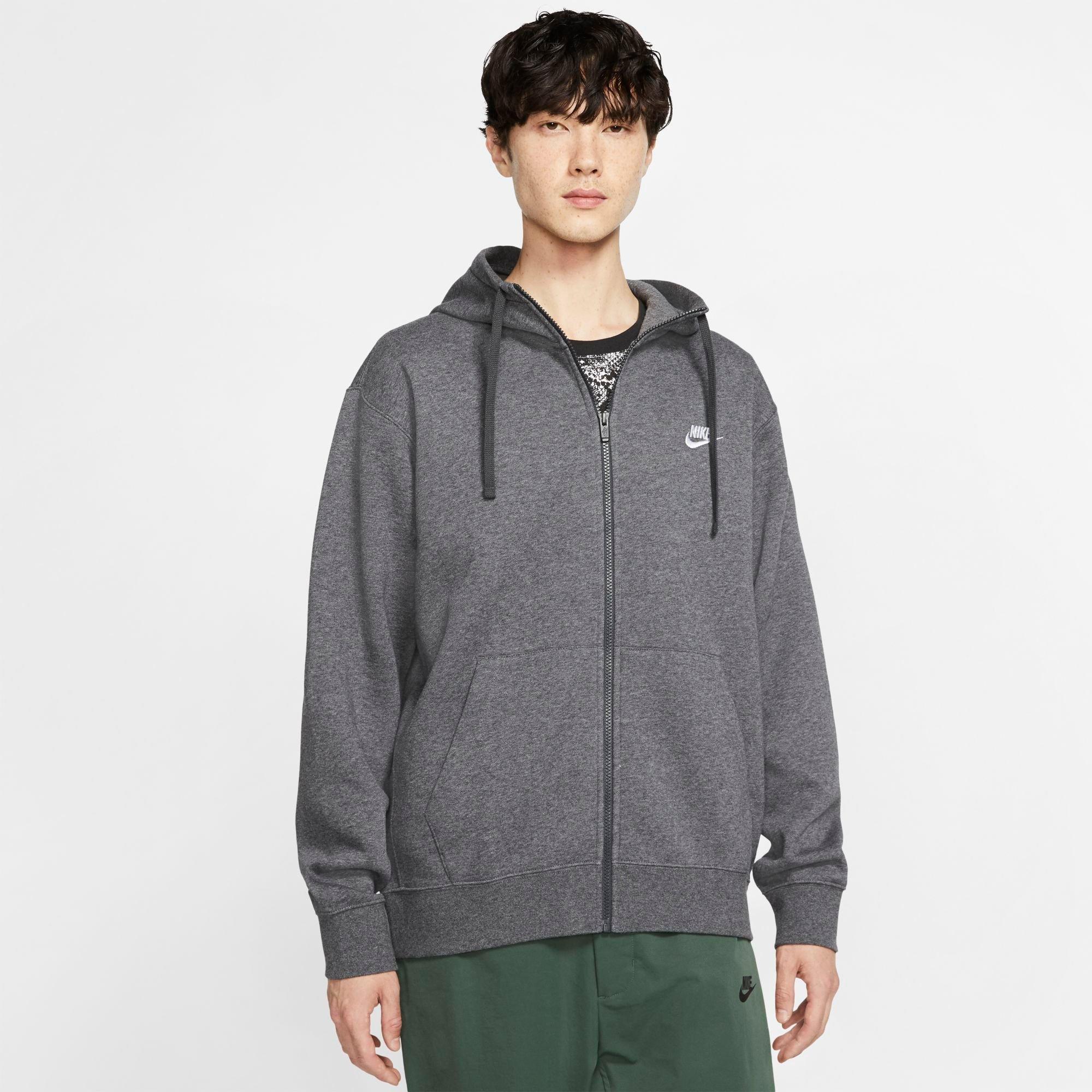 nike foundation full zip hoodie grey