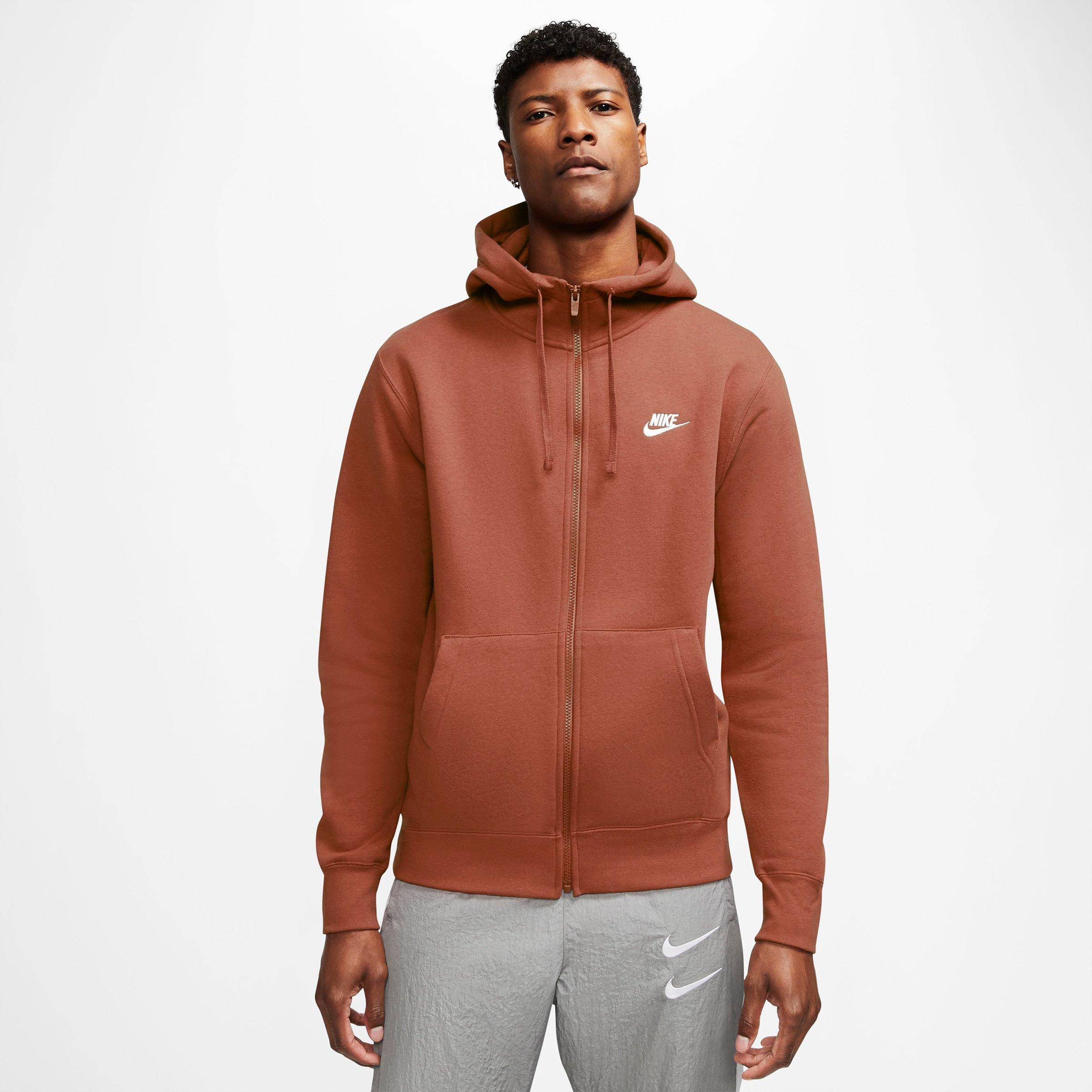 nike club fleece full zip hoodie