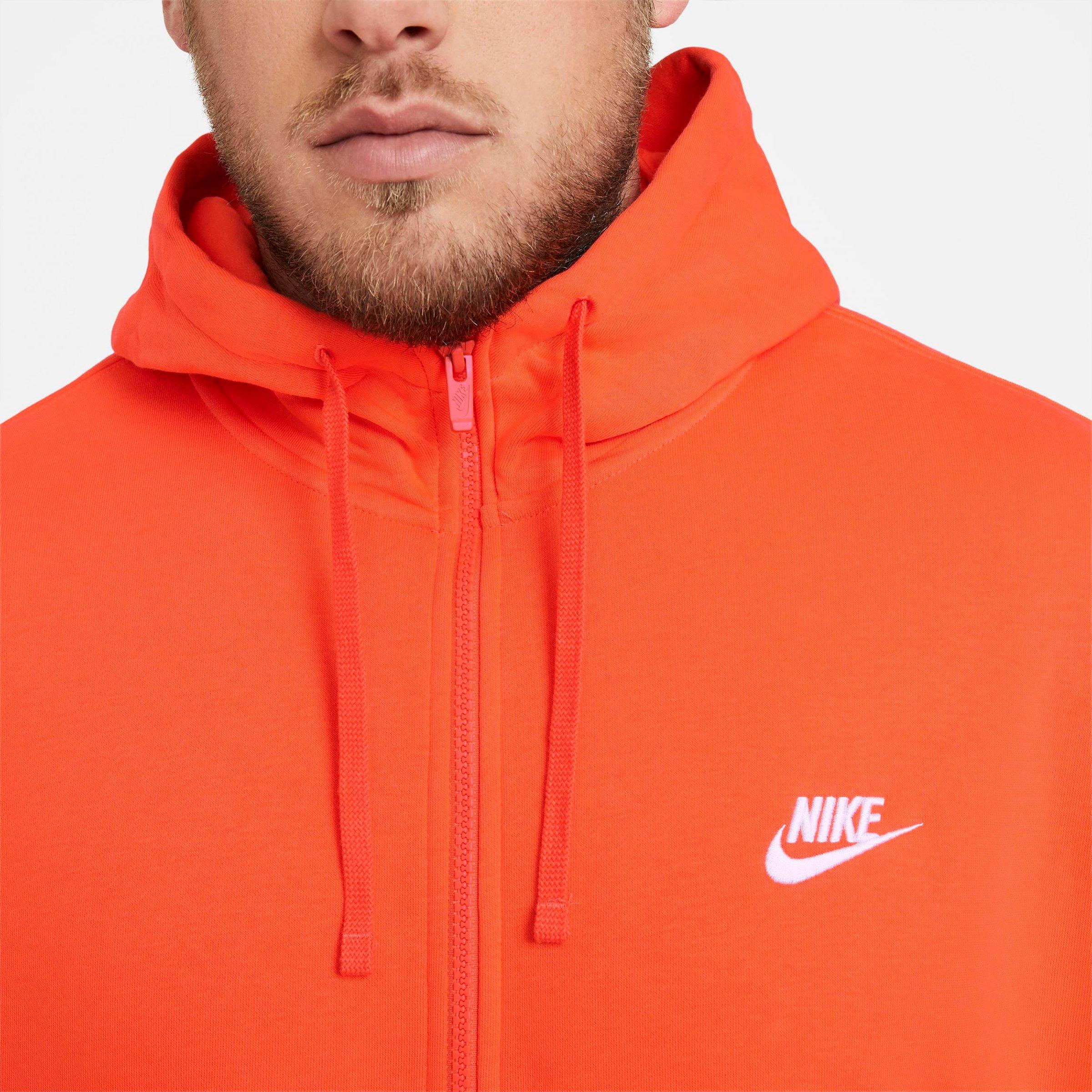 orange nike zip up jacket