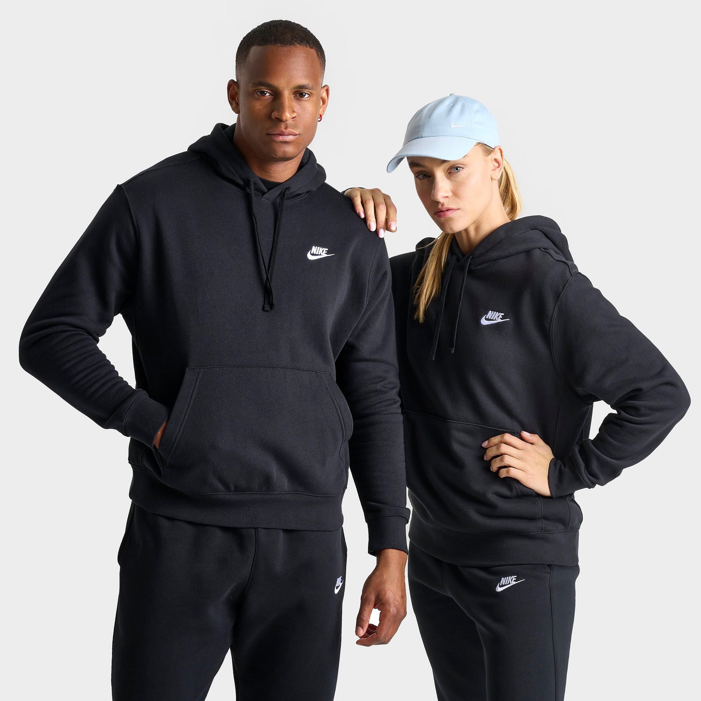 nike club fleece hoodie black