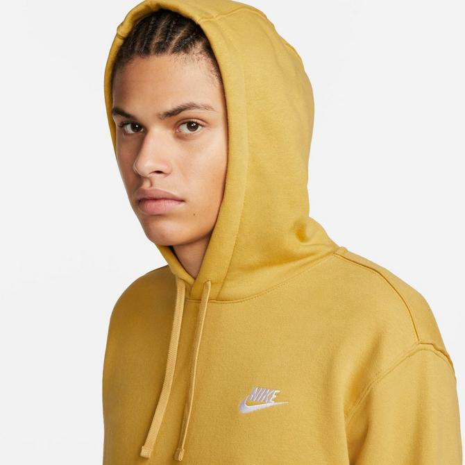 Nike Men's Sportswear Club Fleece Monogram Hoodie In Team Gold