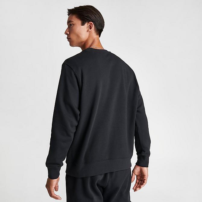Back Right view of Nike Sportswear Club Fleece Crewneck Sweatshirt in Black/White Click to zoom