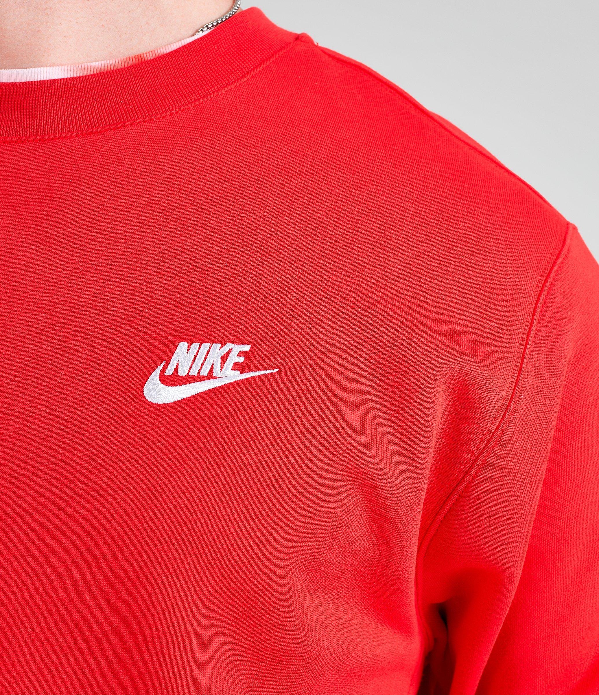 red nike crew sweatshirt