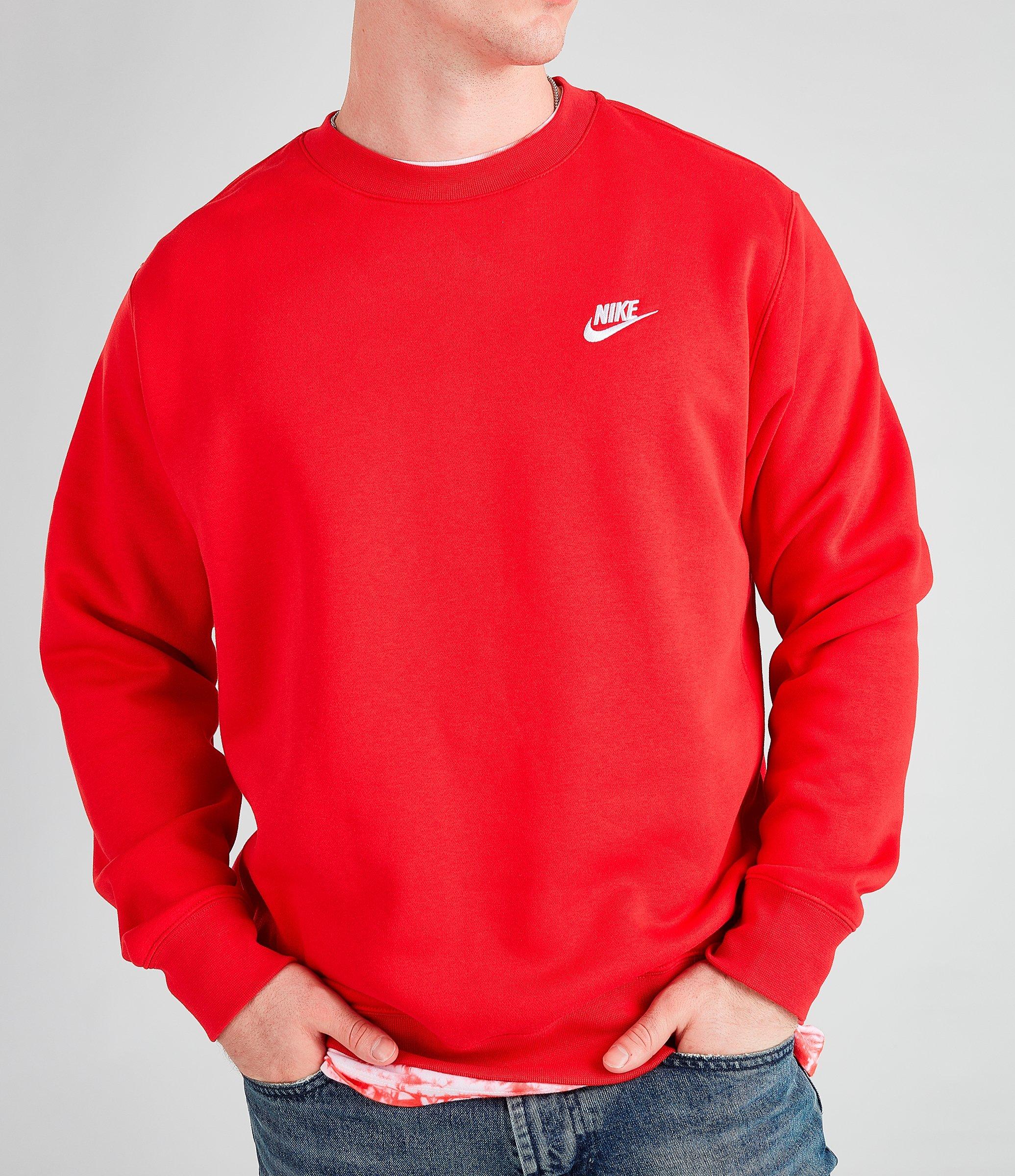 تشغل سيدتي مضحك red nike crew neck 