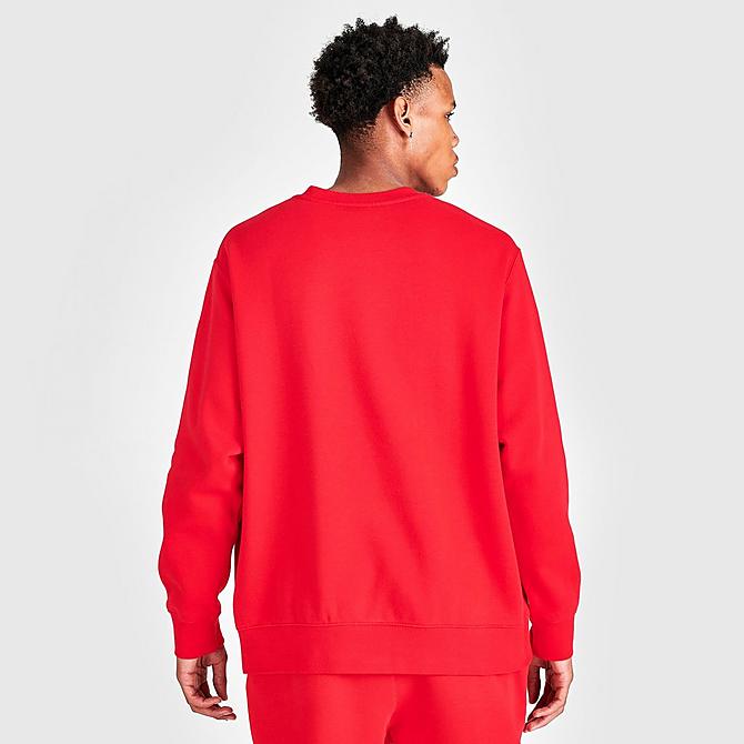 Back Right view of Nike Sportswear Club Fleece Crewneck Sweatshirt in University Red Click to zoom
