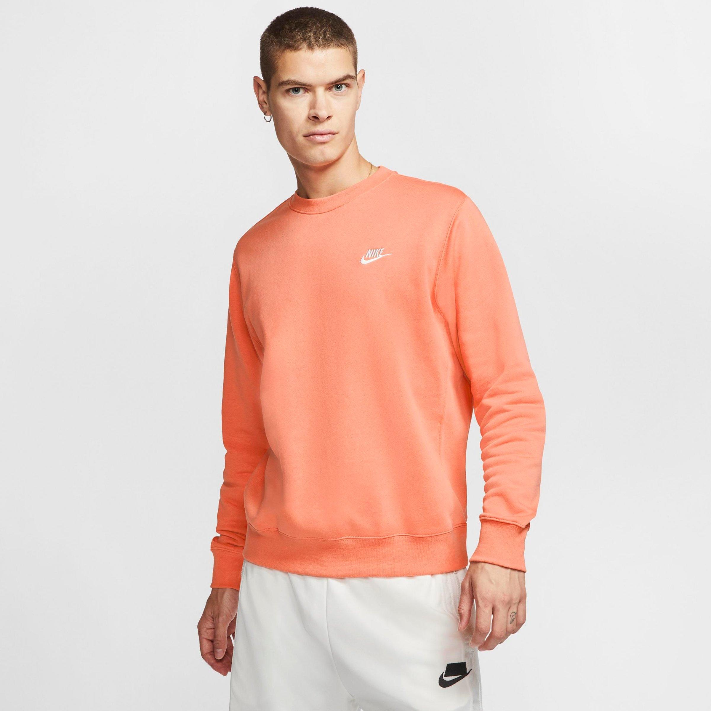 nike sportswear club fleece orange