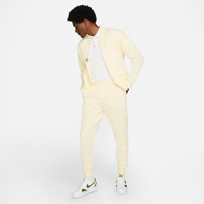 Front view of Nike Sportswear Club Fleece Cuffed Jogger Pants in Coconut Milk/Coconut Milk/White Click to zoom