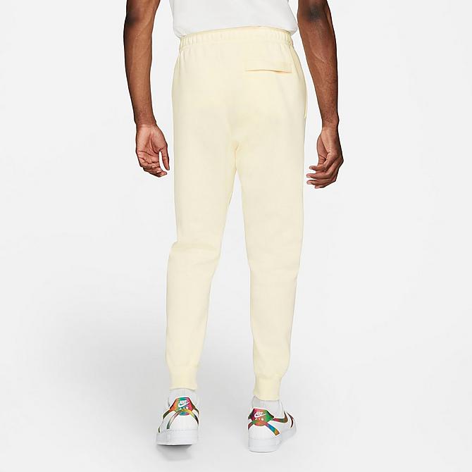 Back Left view of Nike Sportswear Club Fleece Cuffed Jogger Pants in Coconut Milk/Coconut Milk/White Click to zoom