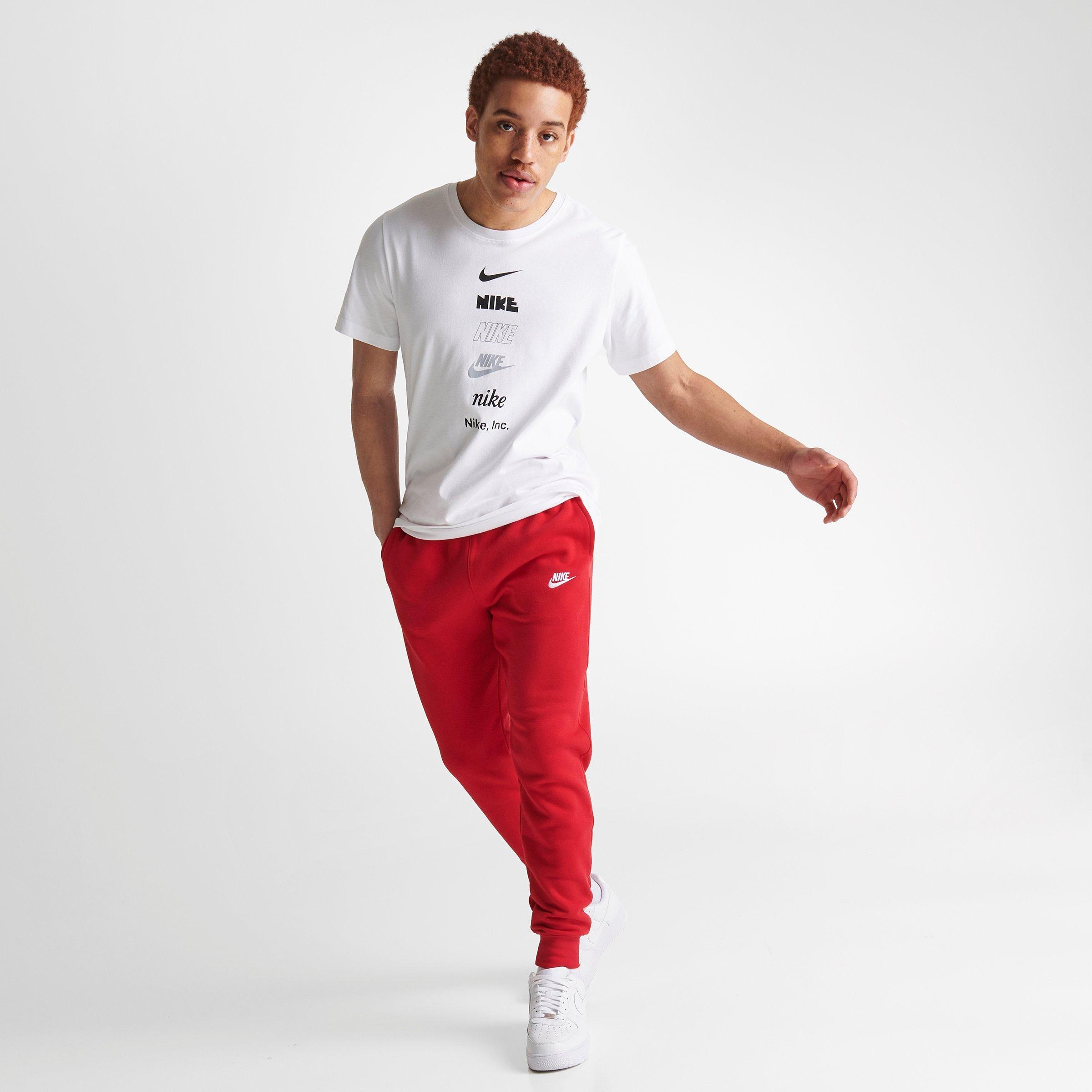 university red nike joggers