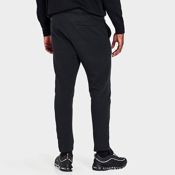 Back Right view of Men's Nike Sportswear Club Fleece Sweatpants in Black/White Click to zoom