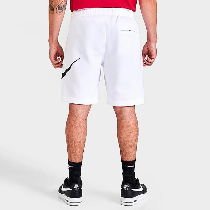 Back Right view of Men's Nike Sportswear Club Graphic Shorts in White/White Click to zoom