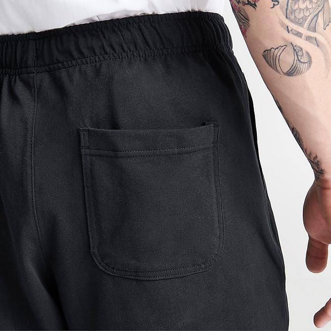 On Model 6 view of Men's Nike Sportswear Club Fleece Shorts in Black/White Click to zoom
