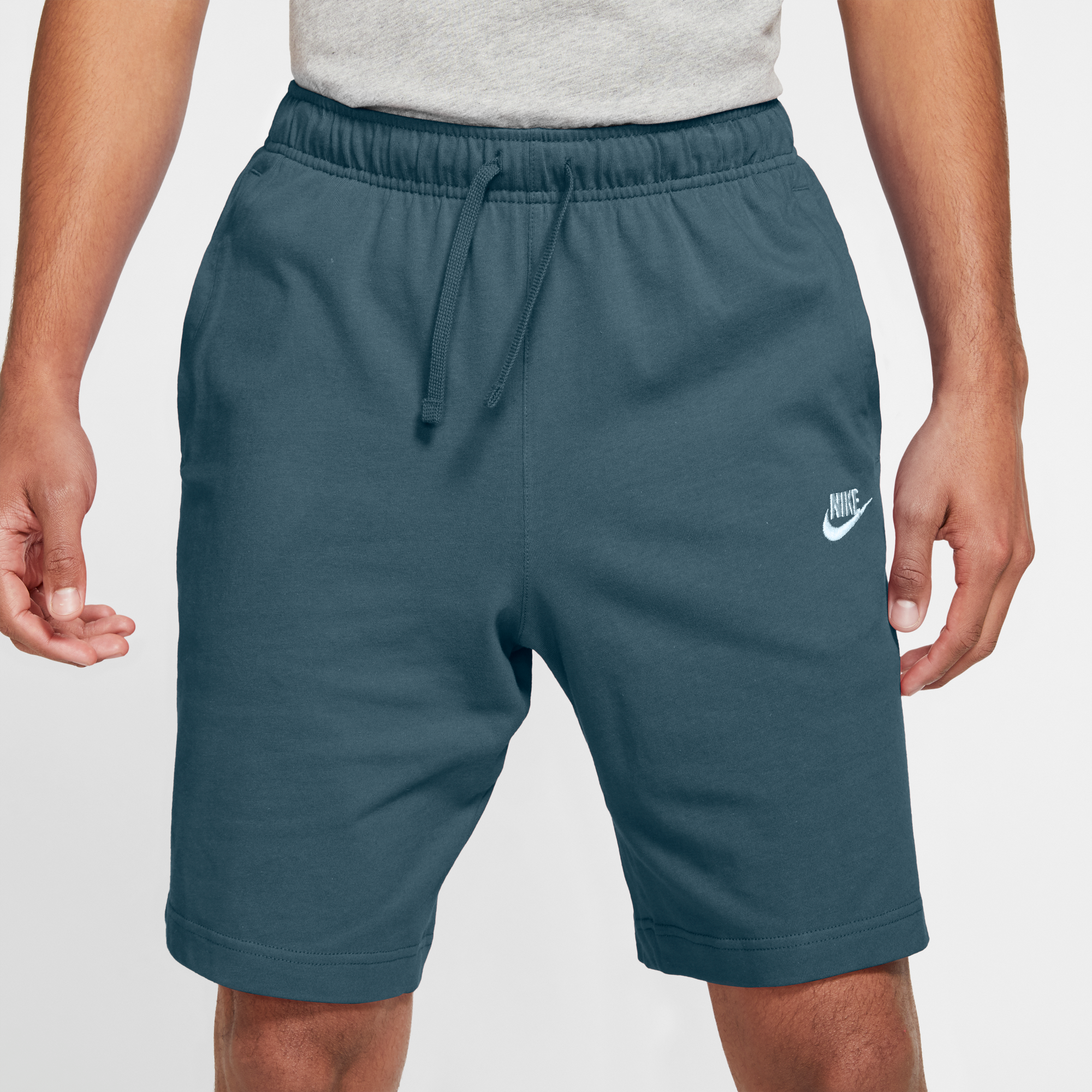 black nike fleece shorts