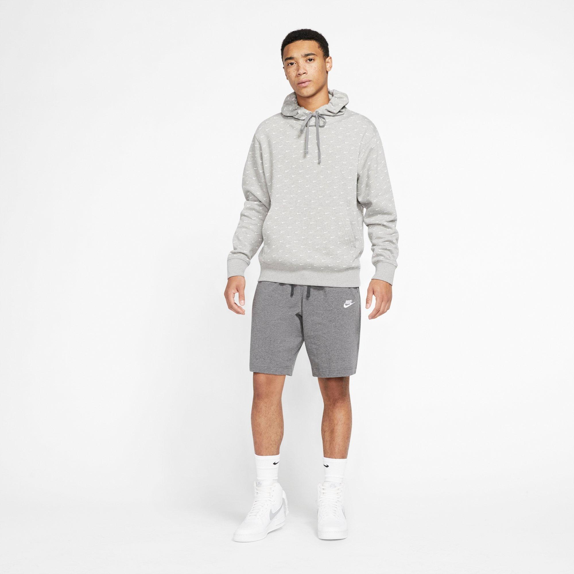 grey nike fleece shorts