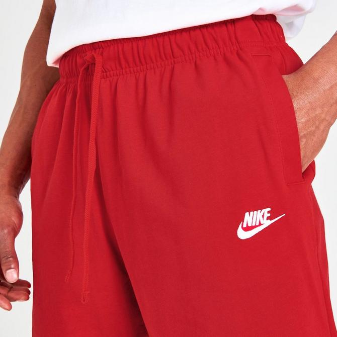 red nike jogger shorts