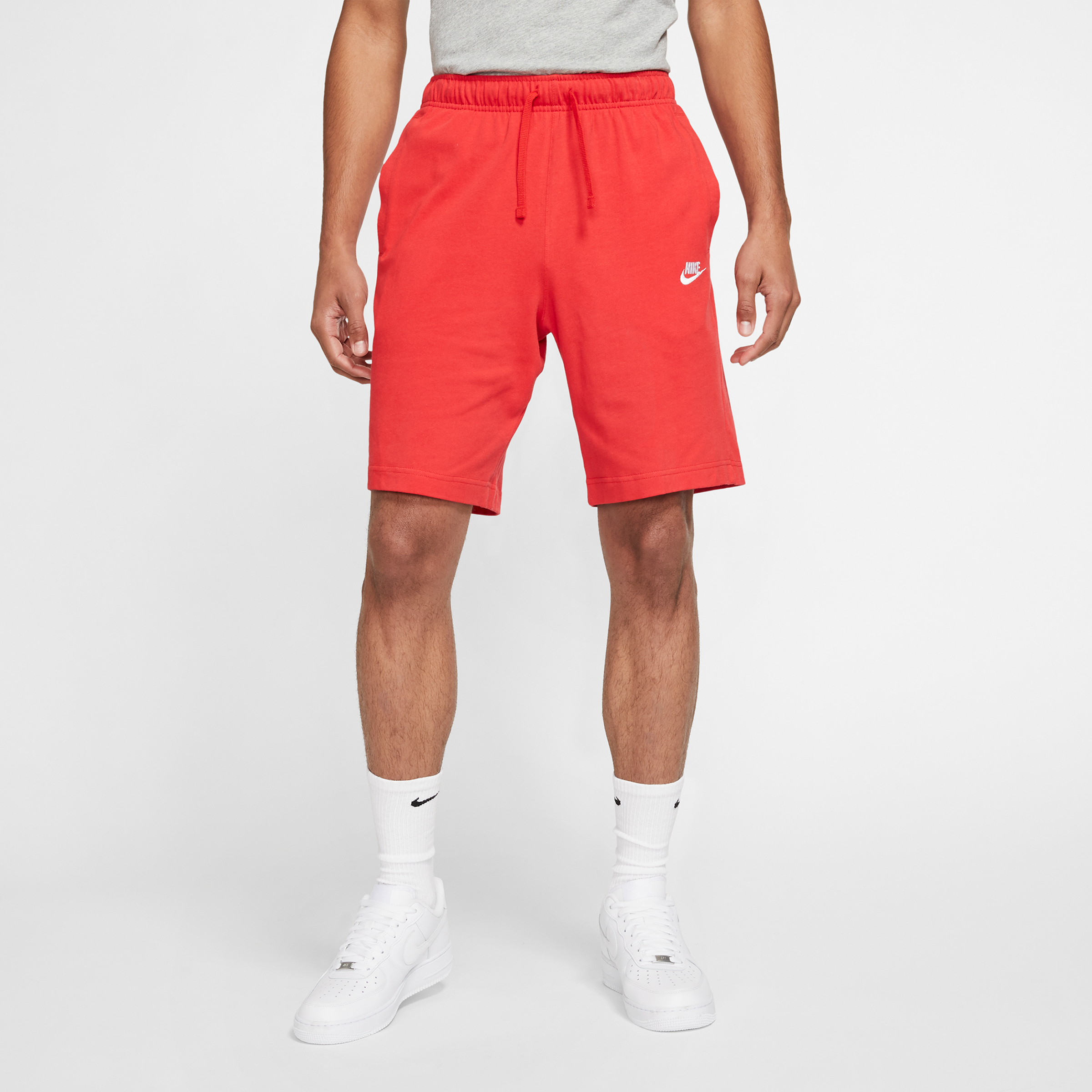 nike club fleece shorts red