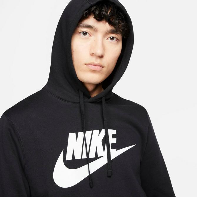 mens nike fleece hoodie black