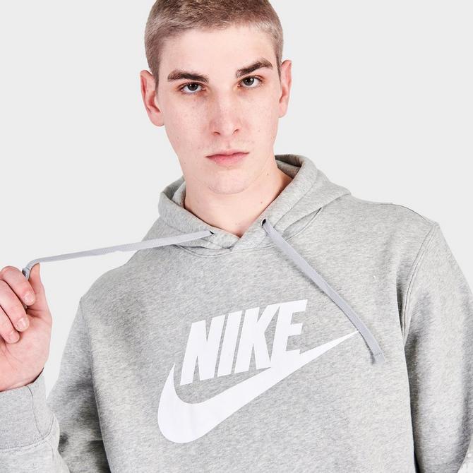 Nike club sweatshirt dark best sale grey heather