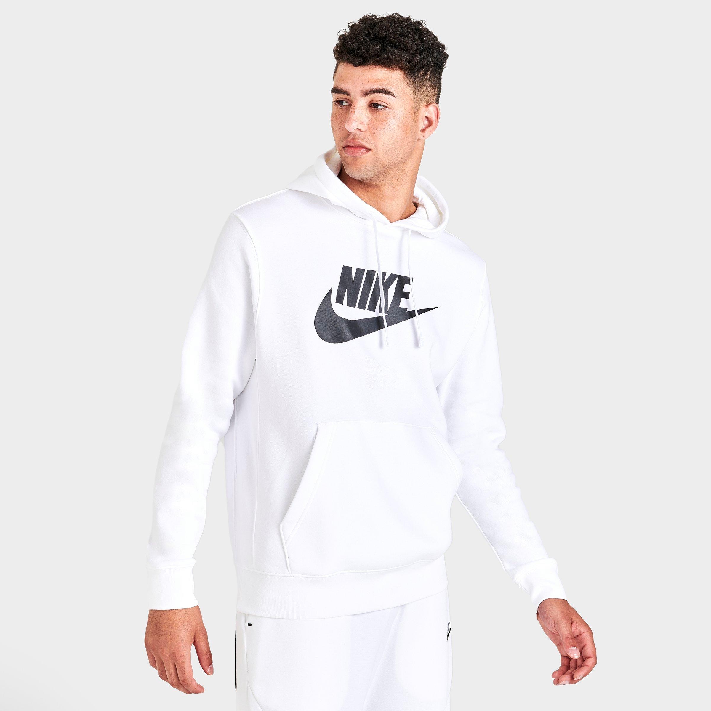 nike club hoodie white