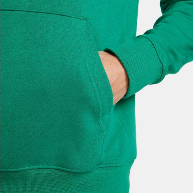 [angle] view of Nike Sportswear Club Fleece Hoodie in Malachite/Malachite/White Click to zoom