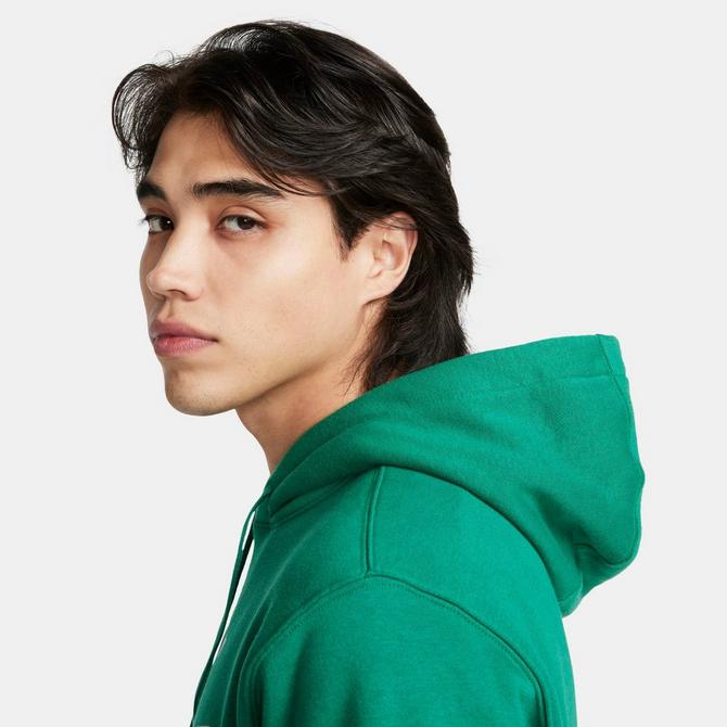 [angle] view of Nike Sportswear Club Fleece Hoodie in Malachite/Malachite/White Click to zoom