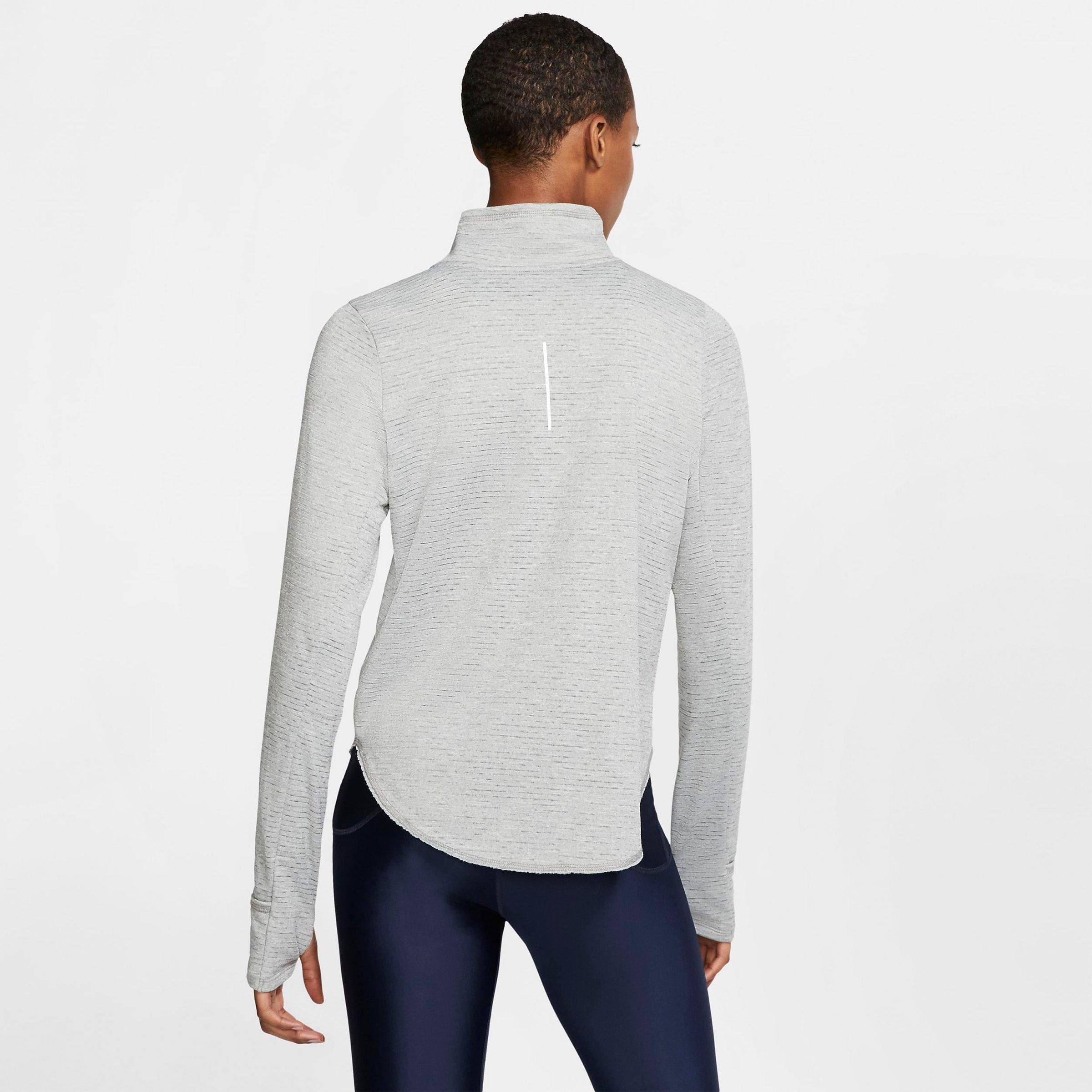 nike half zip top women's grey