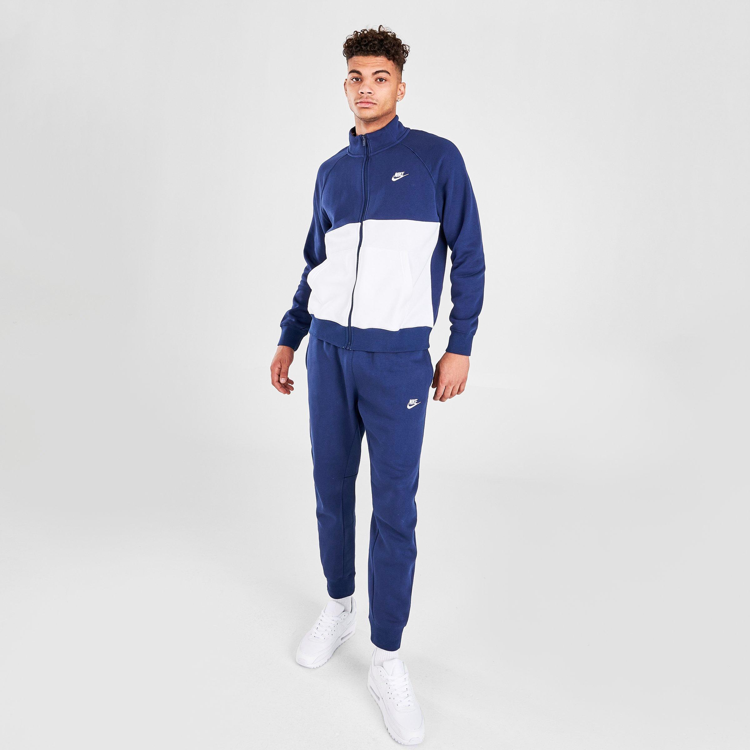 men's nike sportswear colorblock club fleece track jacket