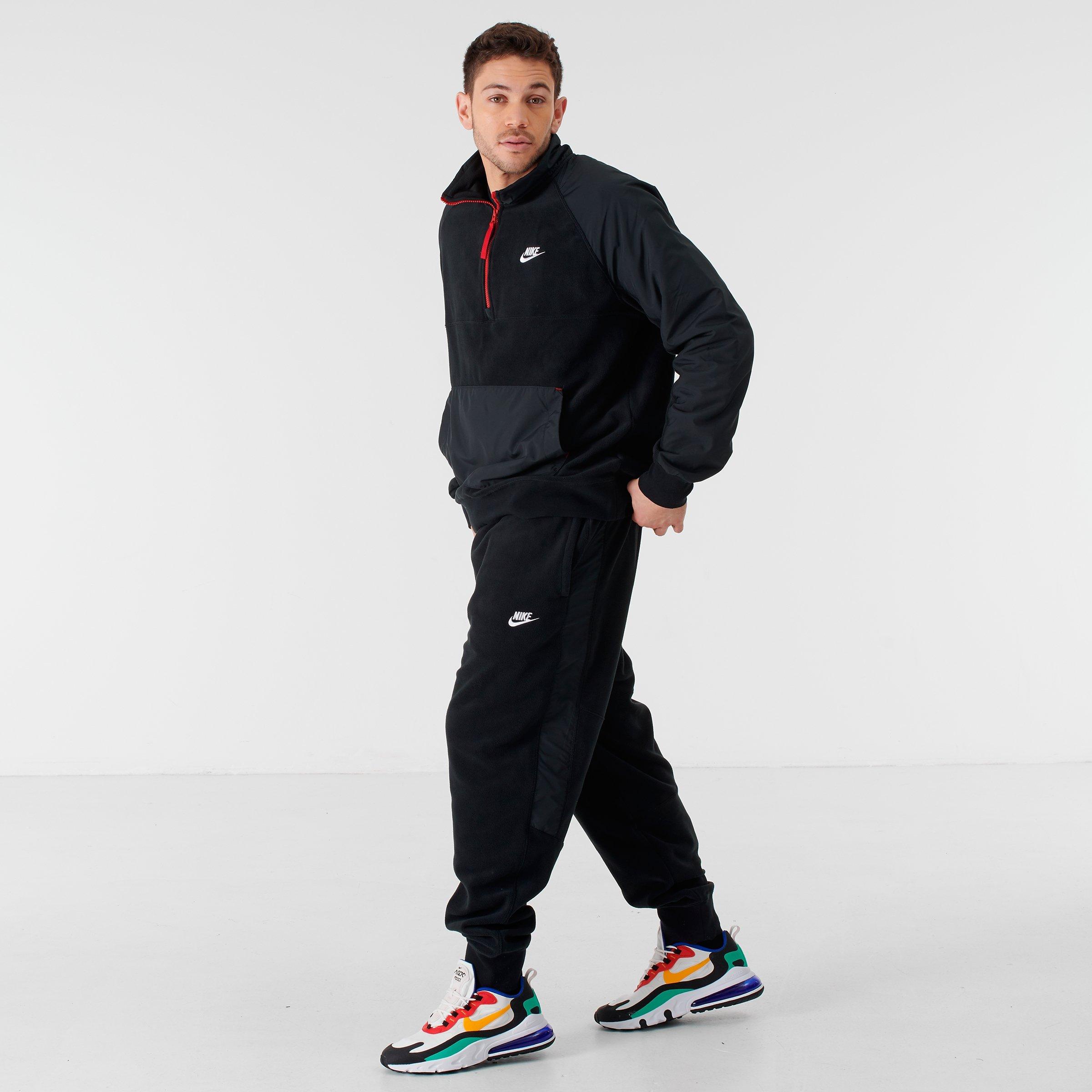 black nike fleece joggers