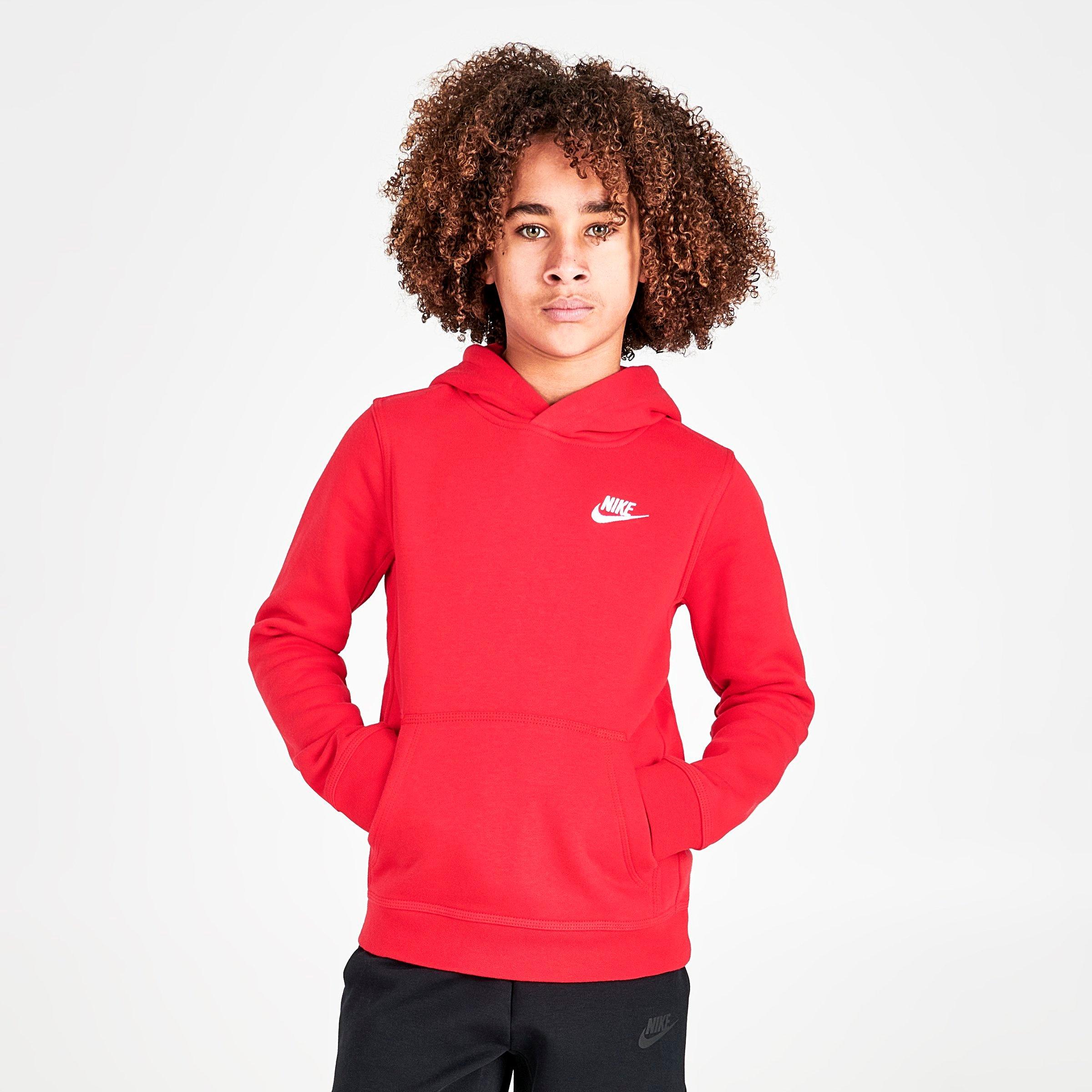 nike red hoodie boys