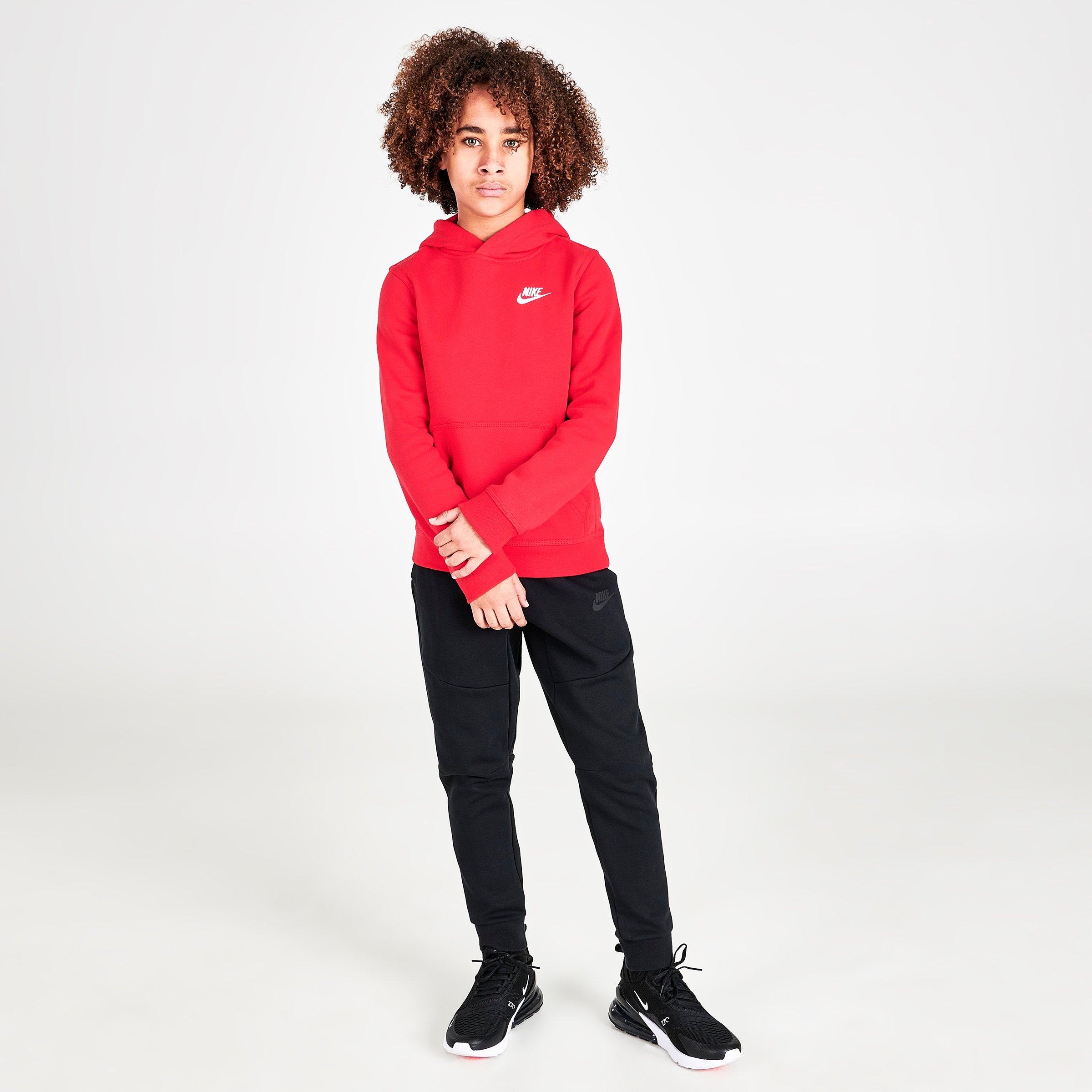 nike red hoodie boys