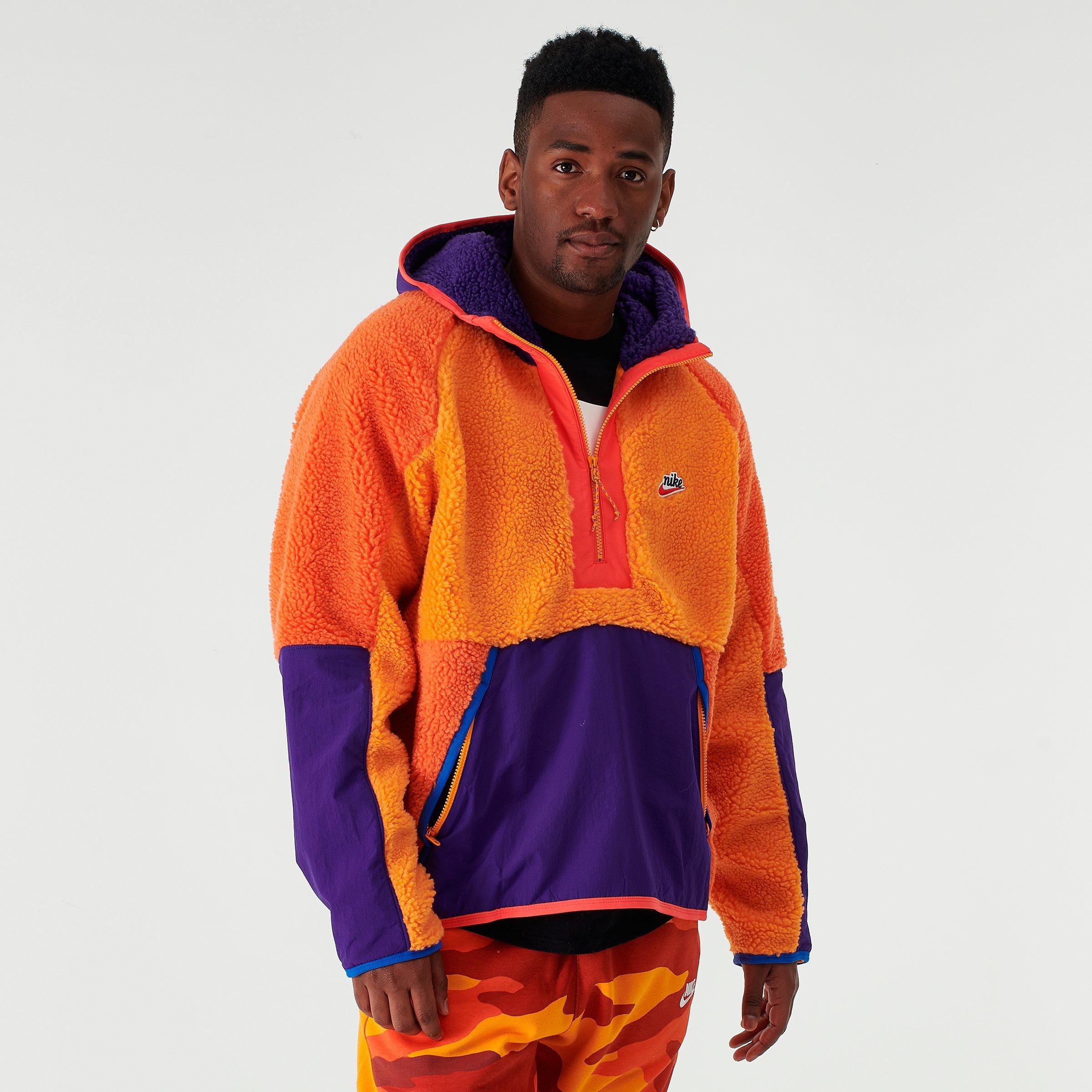 orange sherpa hoodie