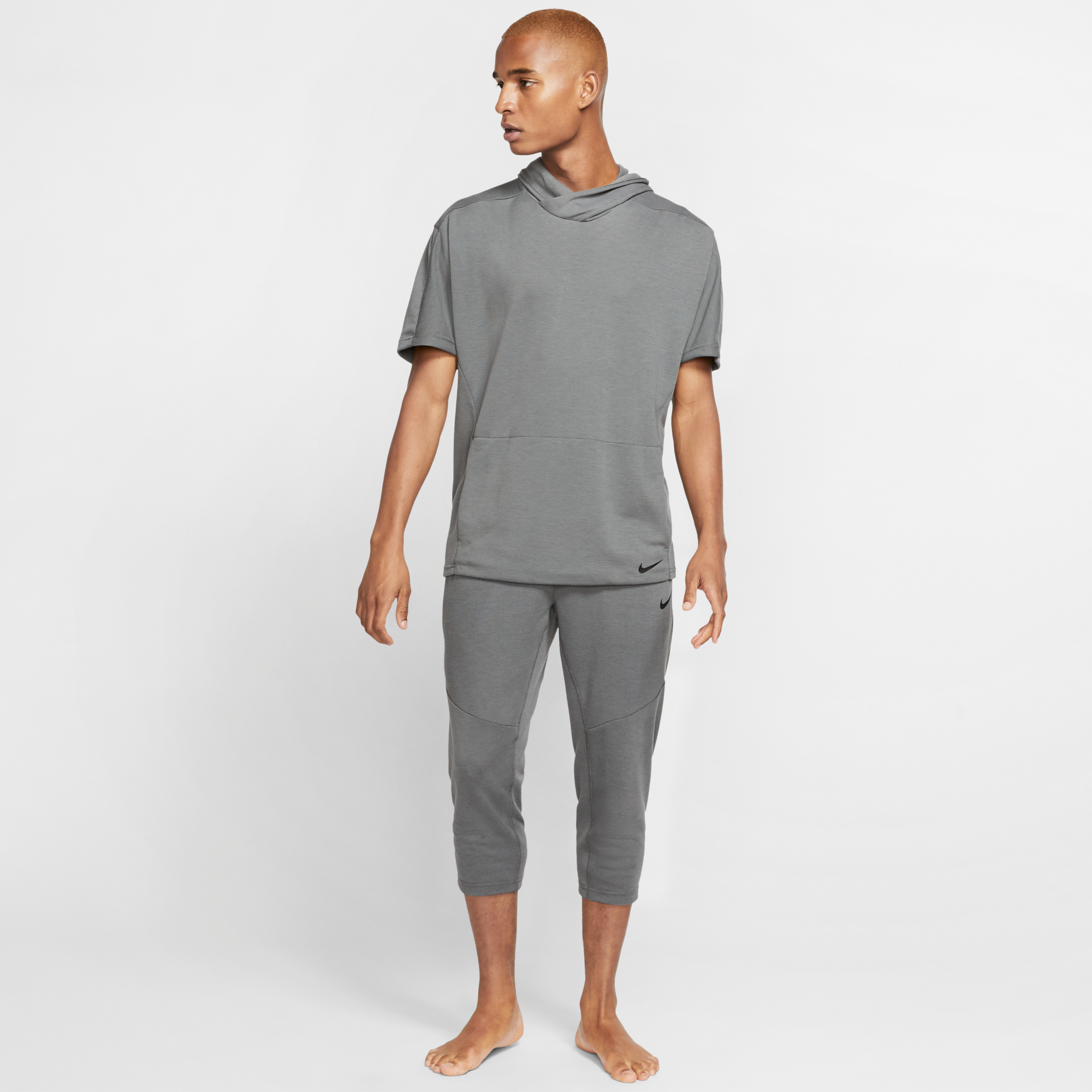 nike yoga short sleeve hoodie