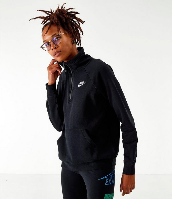 3 women's nike sportswear essential quarter-zip fleece top 3 women's nike sportswear essential quarter-zip fleece top