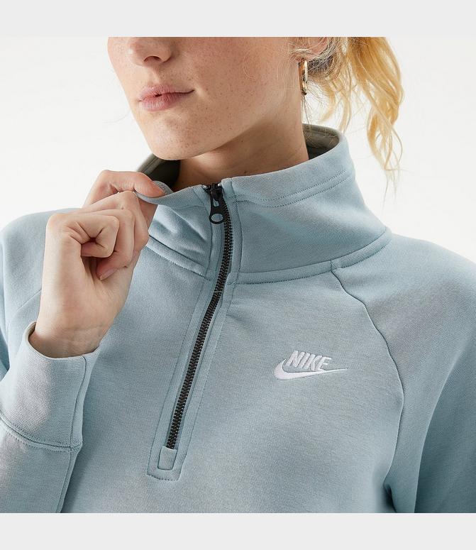 3 women's nike sportswear essential quarter-zip fleece top 3 women's nike sportswear essential quarter-zip fleece top