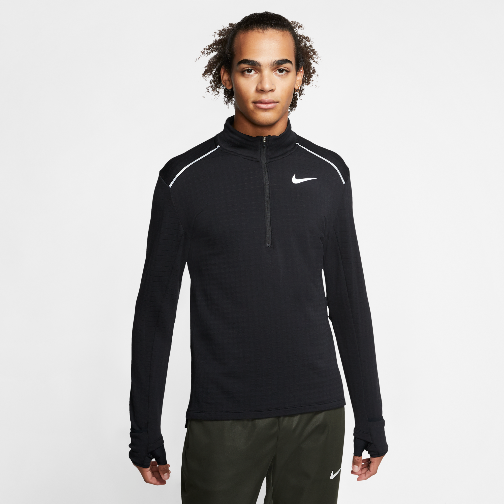 nike therma running top
