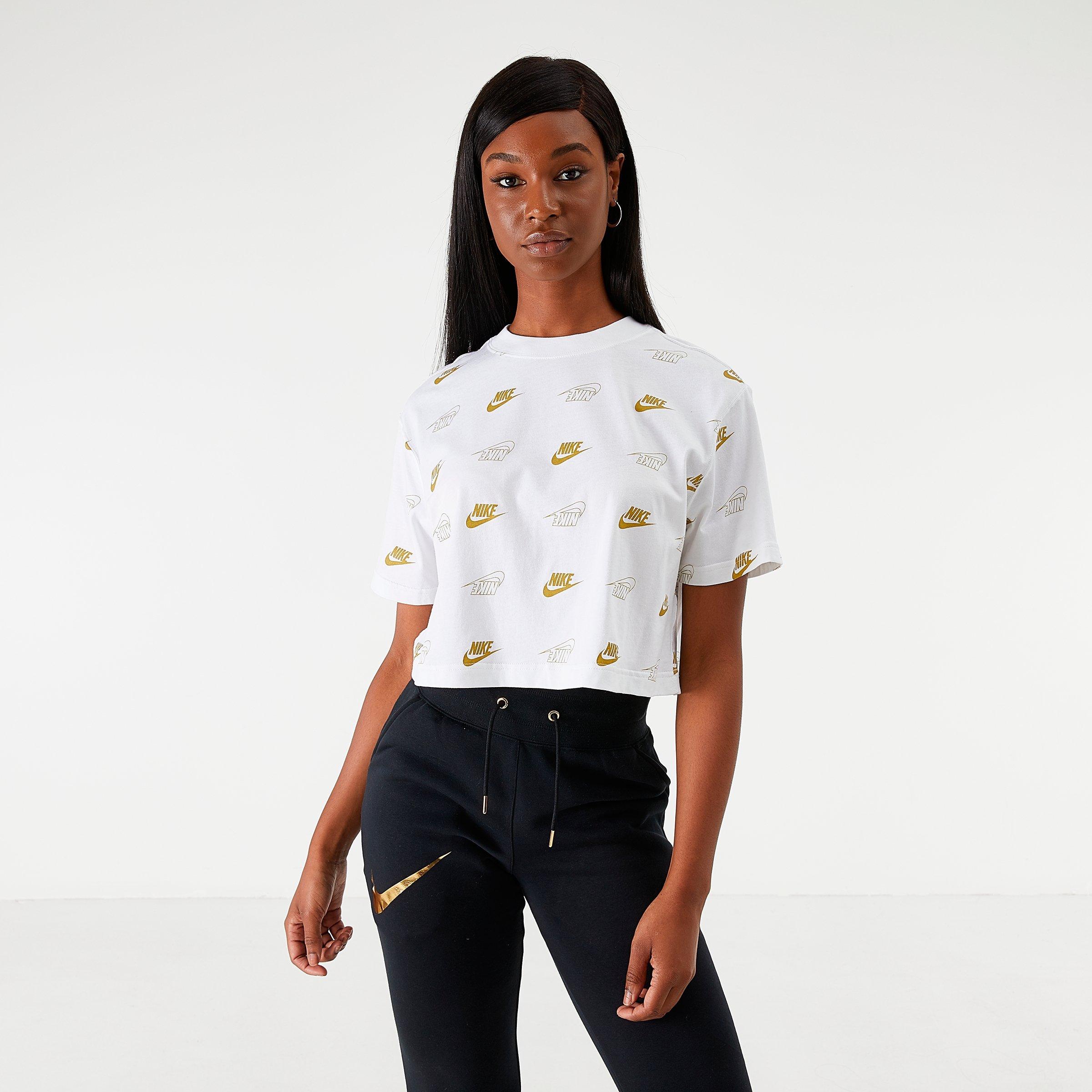 crop nike t shirt women's