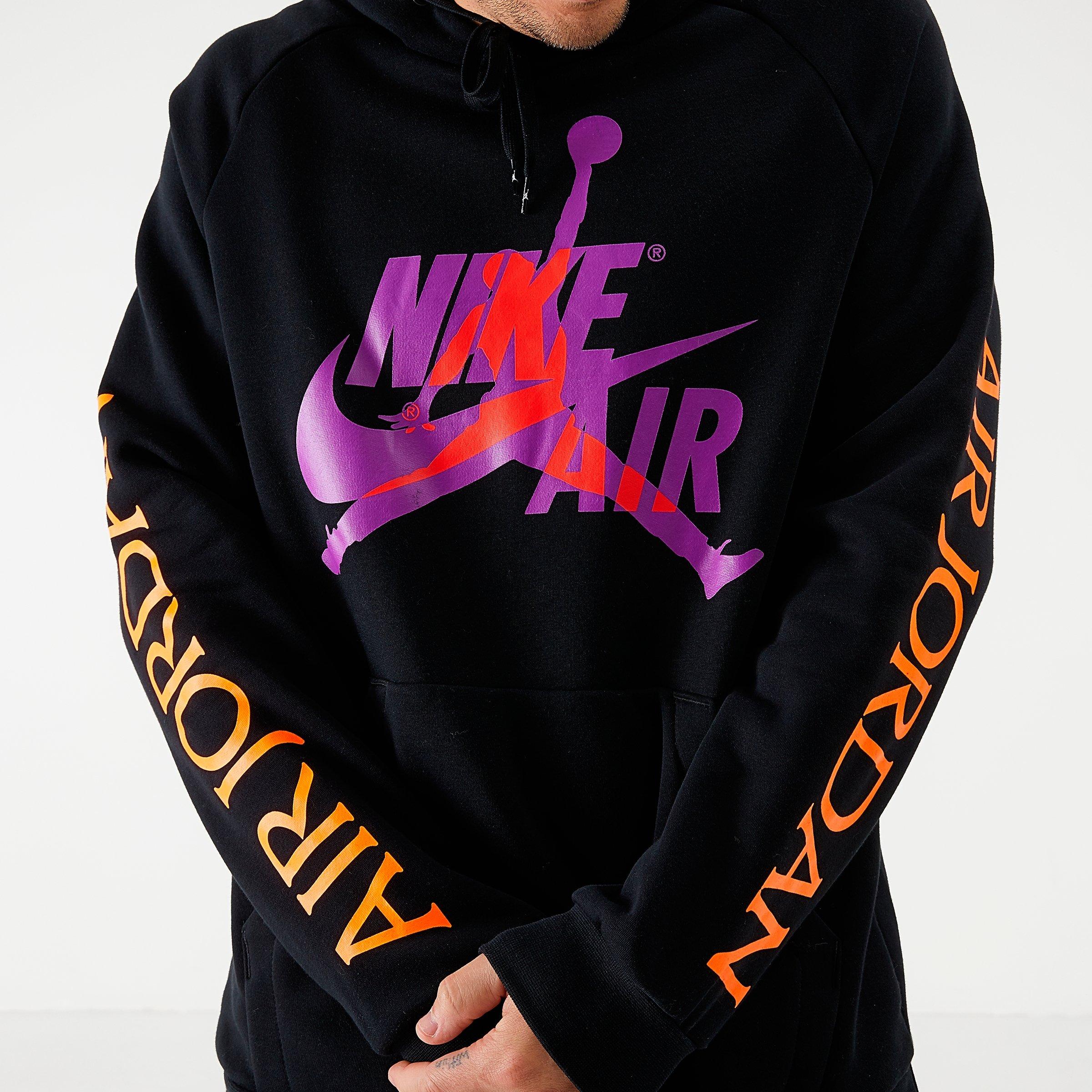 black and purple jordan hoodie