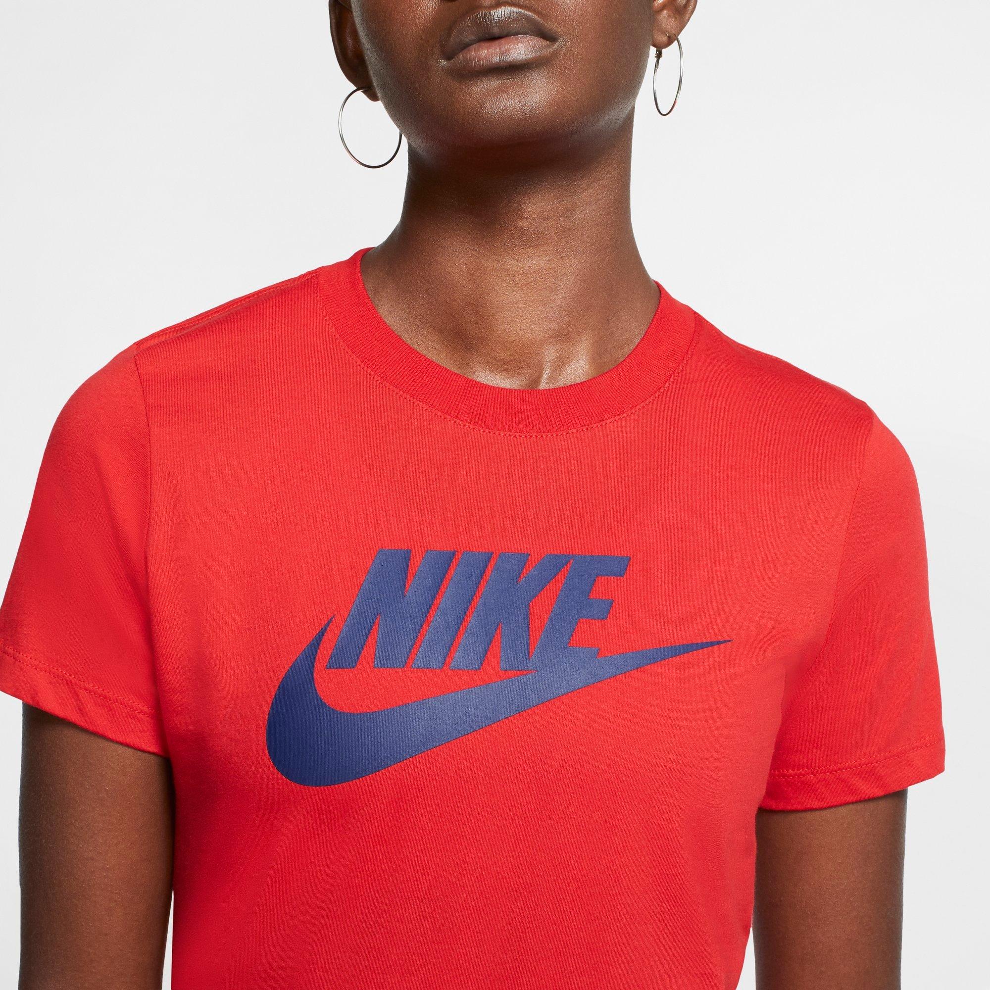orange nike t shirt women's