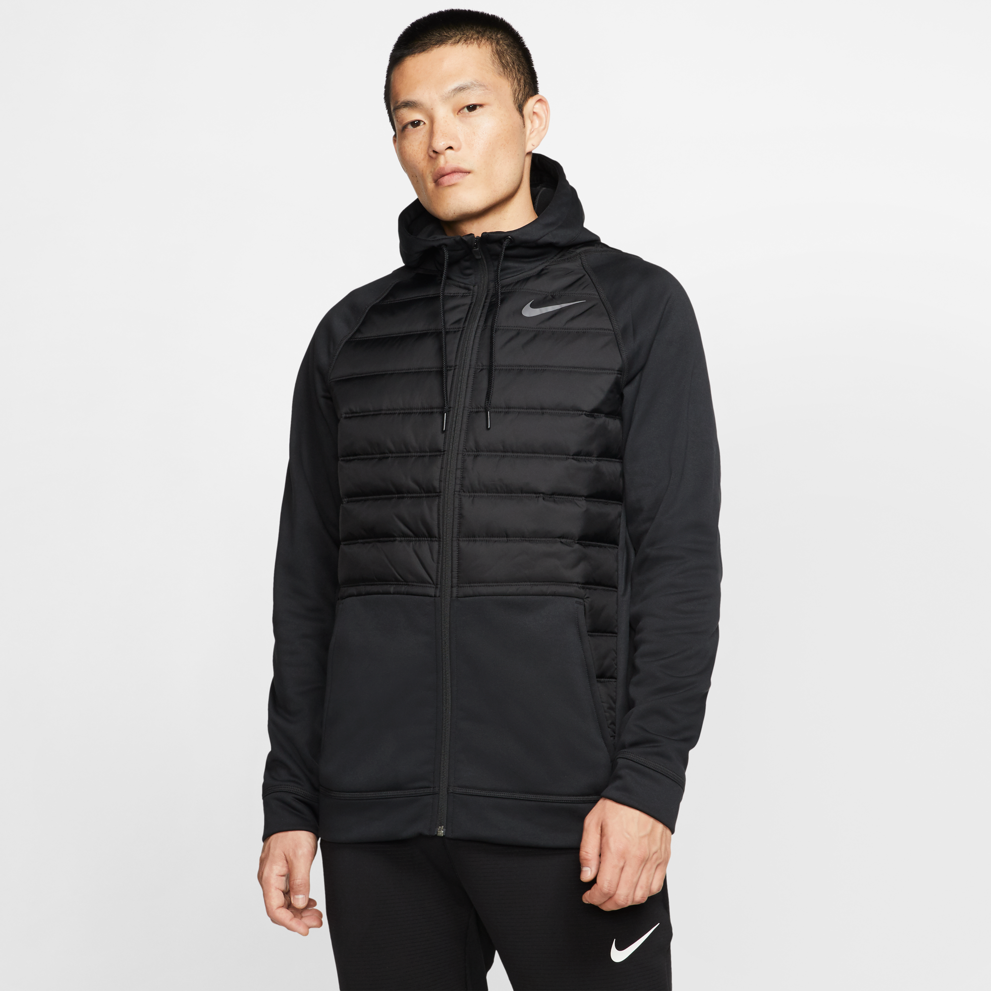 nike men's therma winterized full zip basketball hoodie