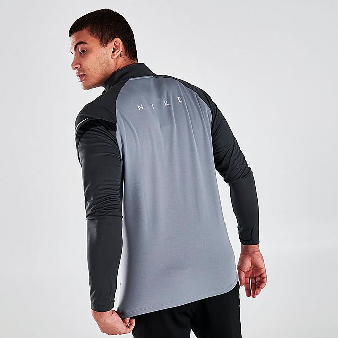 Back Right view of Men's Nike Dri-FIT Academy Pro Soccer Drill Top in Smoke Grey Click to zoom
