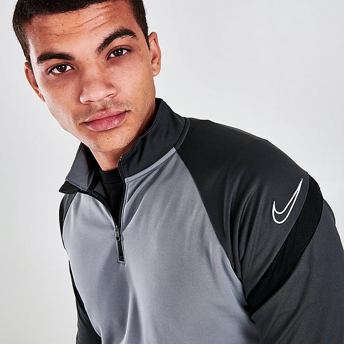 On Model 6 view of Men's Nike Dri-FIT Academy Pro Soccer Drill Top in Smoke Grey Click to zoom