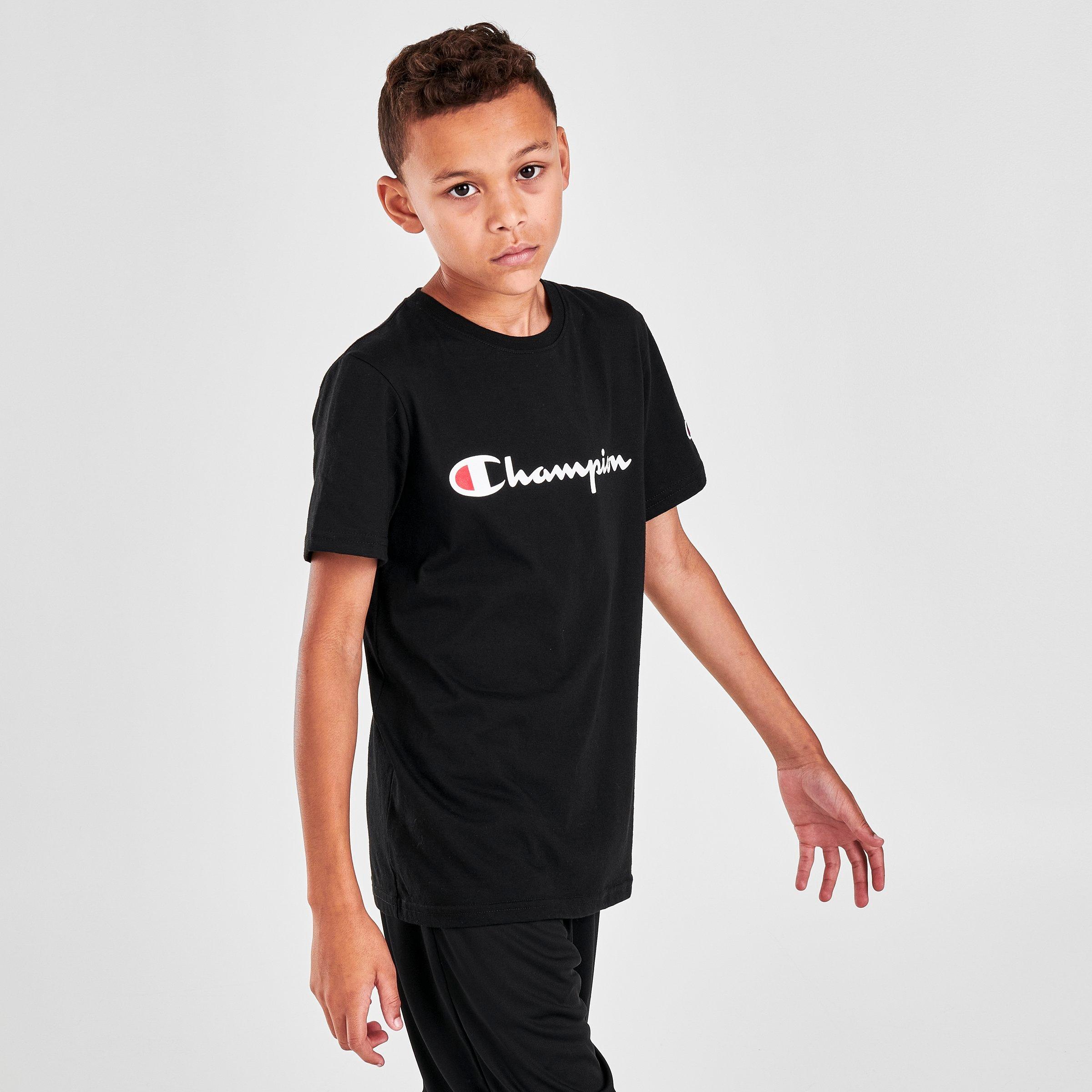 champion t shirt kids black