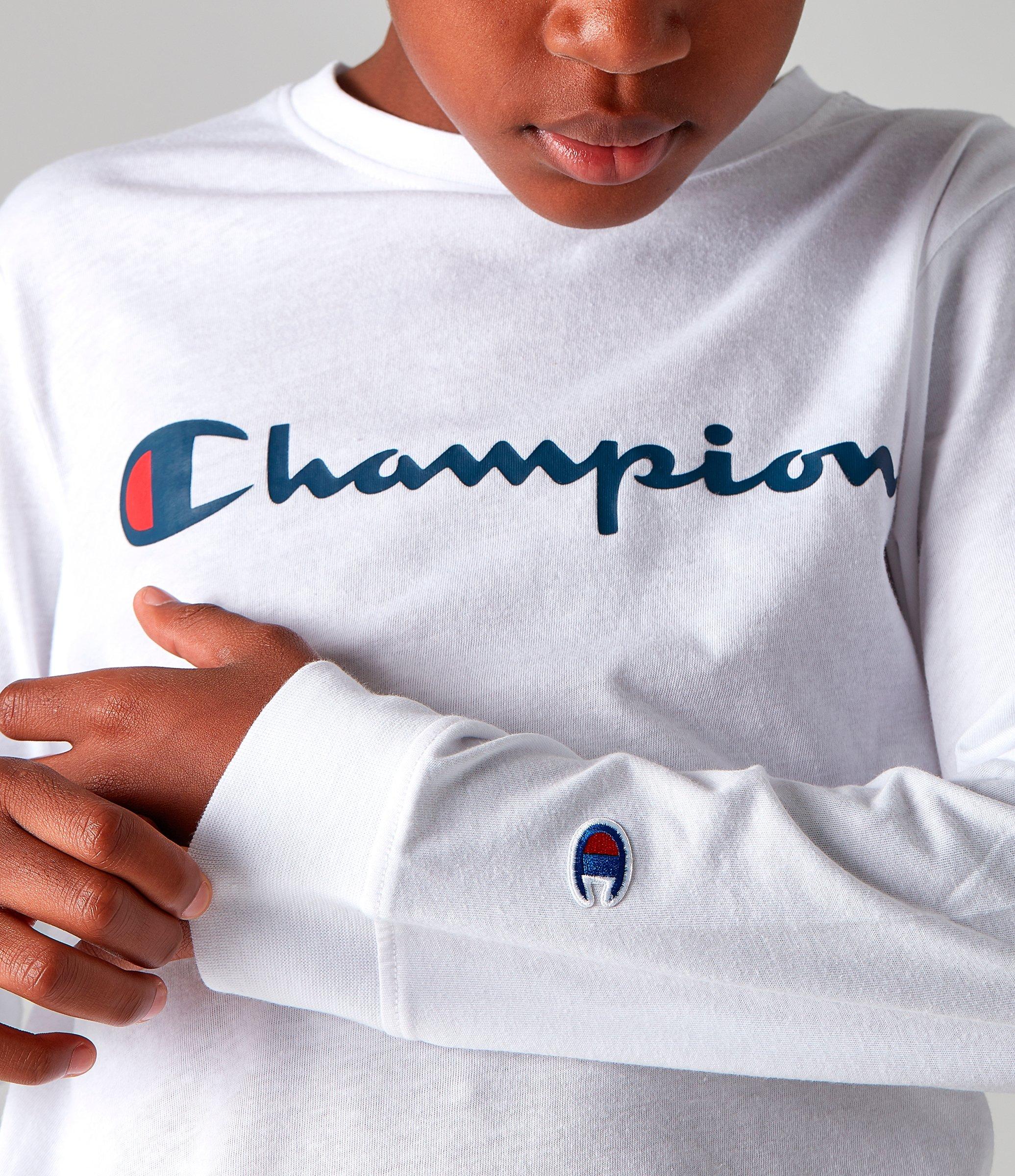 champion t shirt kids white
